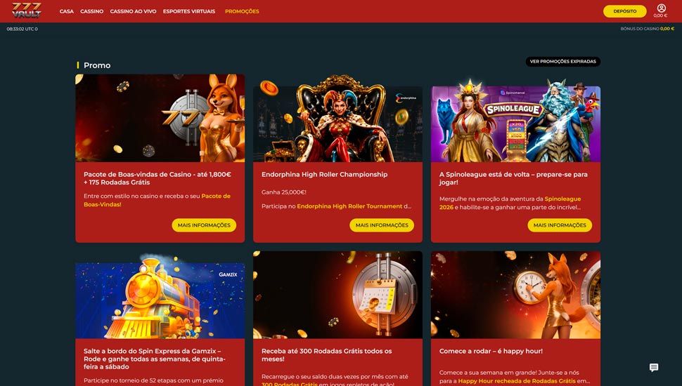 777Vault promocoes