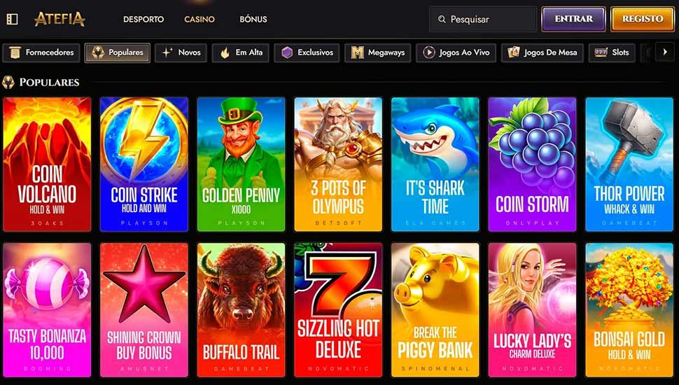 Atefia Casino - Lista de jogos