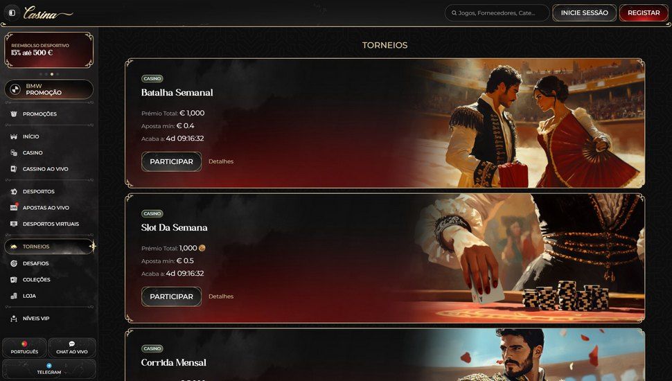 Casina casino torneios