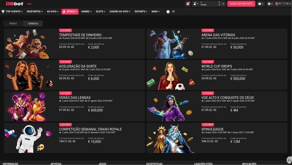 vários torneios DB Bet casino