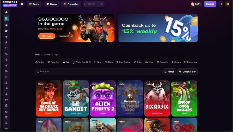 Dexsport casino slots