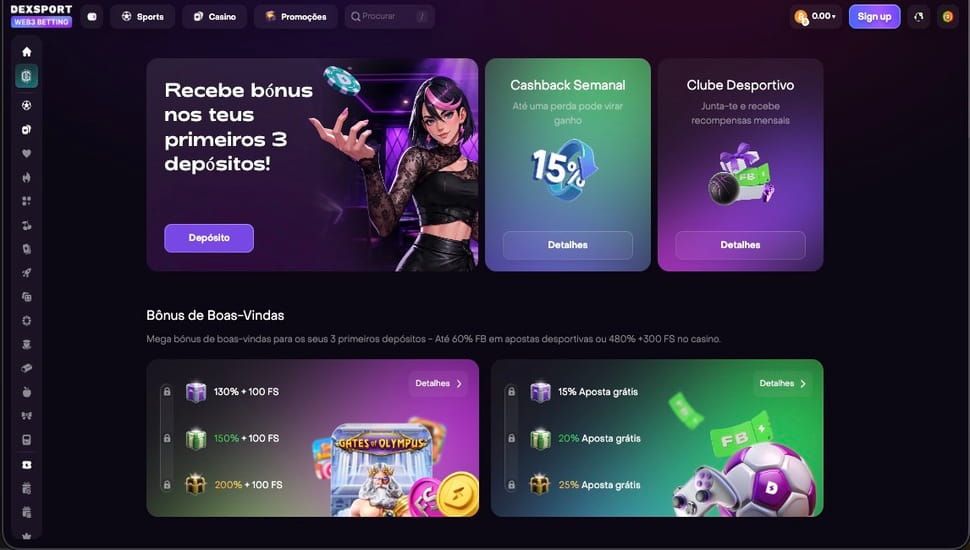 Dexsport casino Promoções