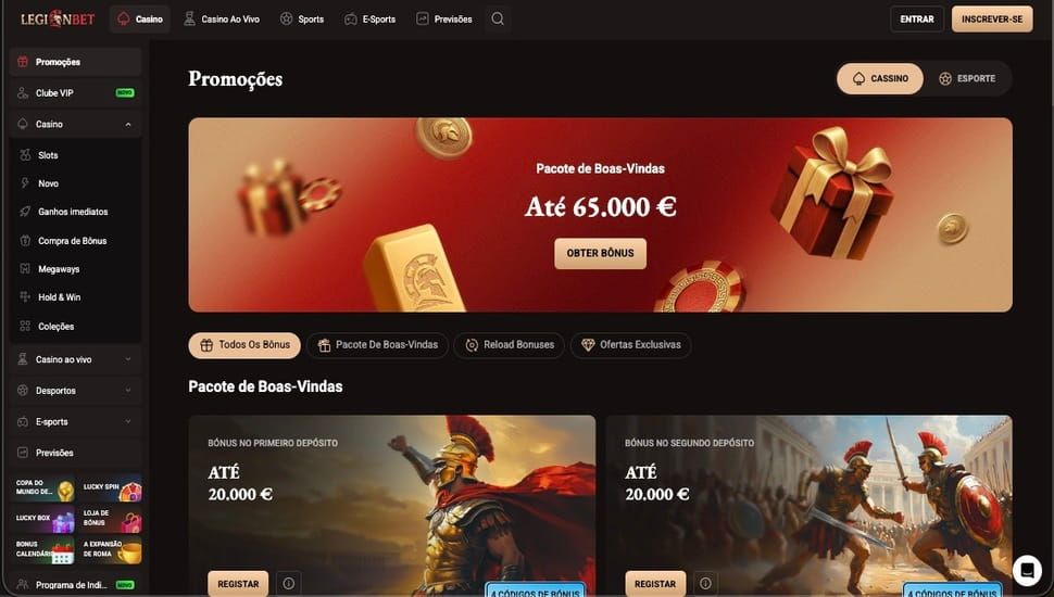 Legionbet casino Promoções