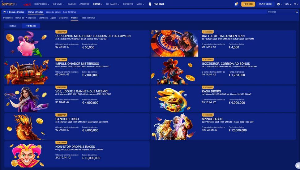 Sapphirebet casino torneios
