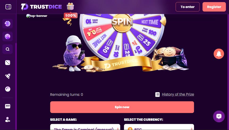 Trustdice Casino - Lista de torneios