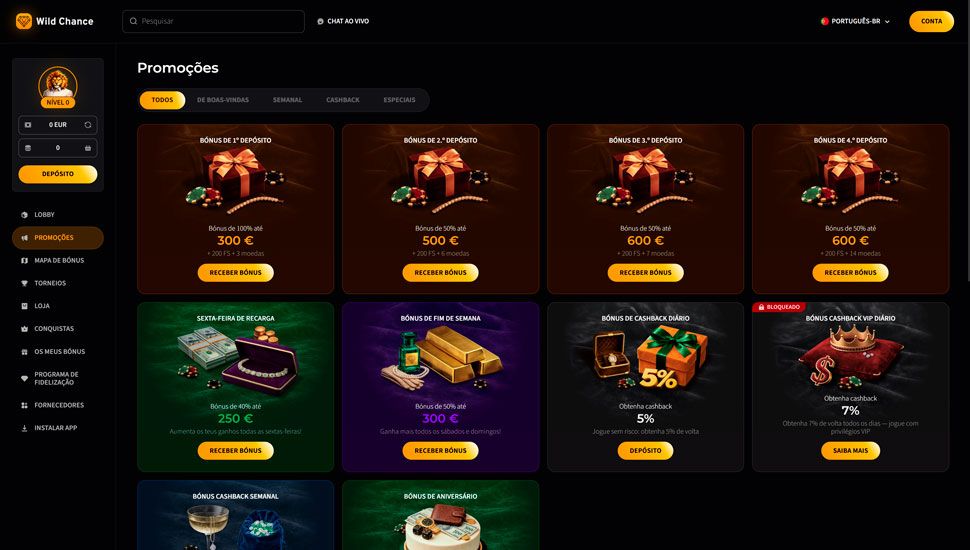 Wild Chance promocoes