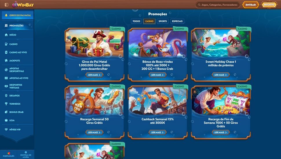 WinBay casino promoções