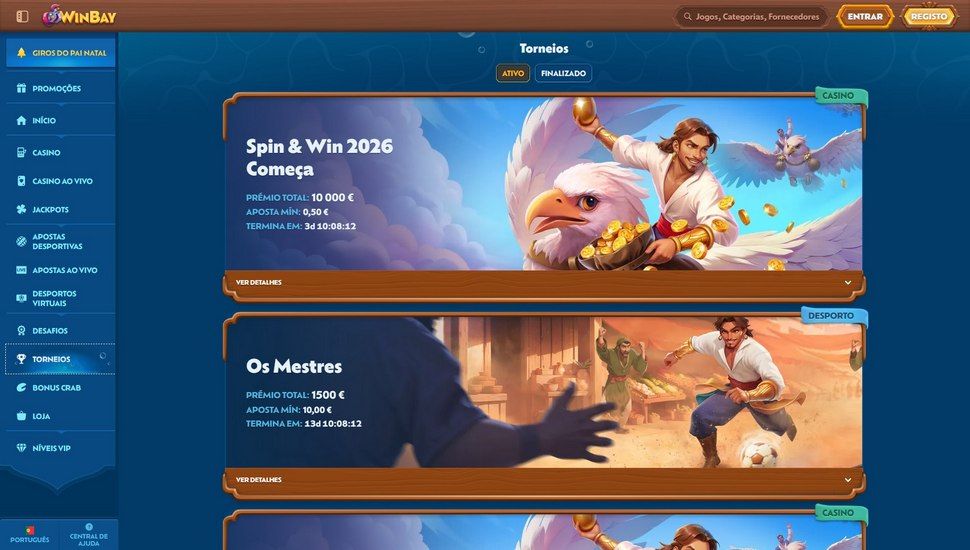WinBay casino torneios