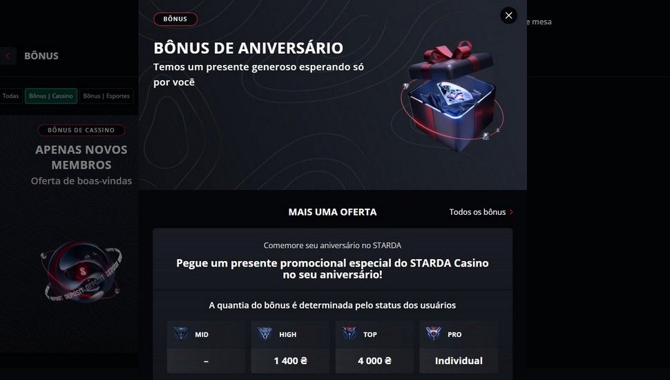 Bónus Sem Depósito de Aniversário