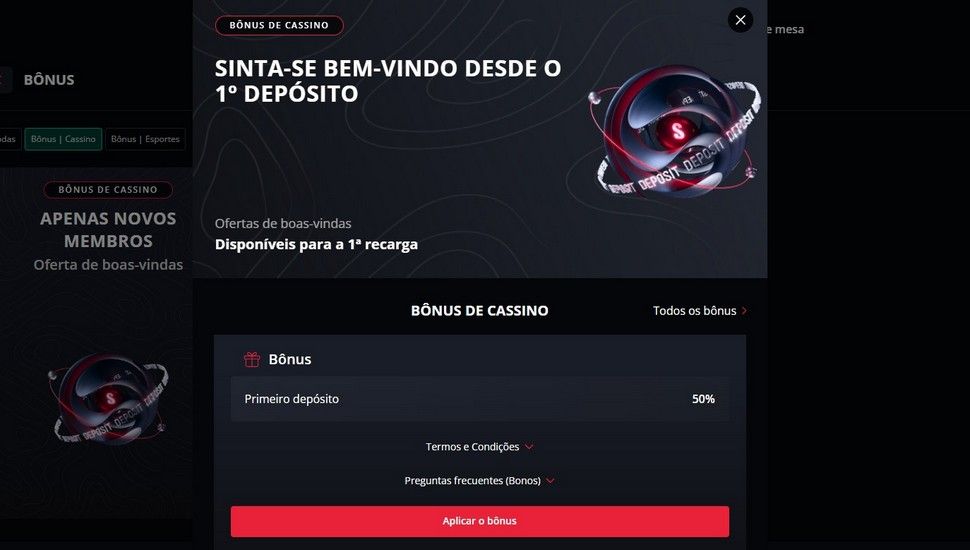 Bónus de boas-vindas