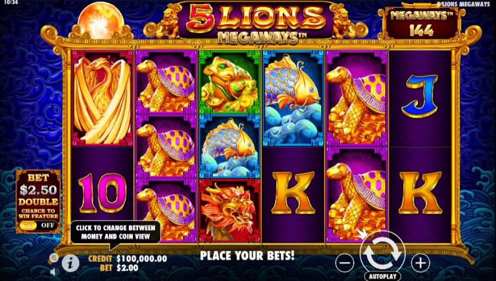 5 lions megaways slot jogabilidade