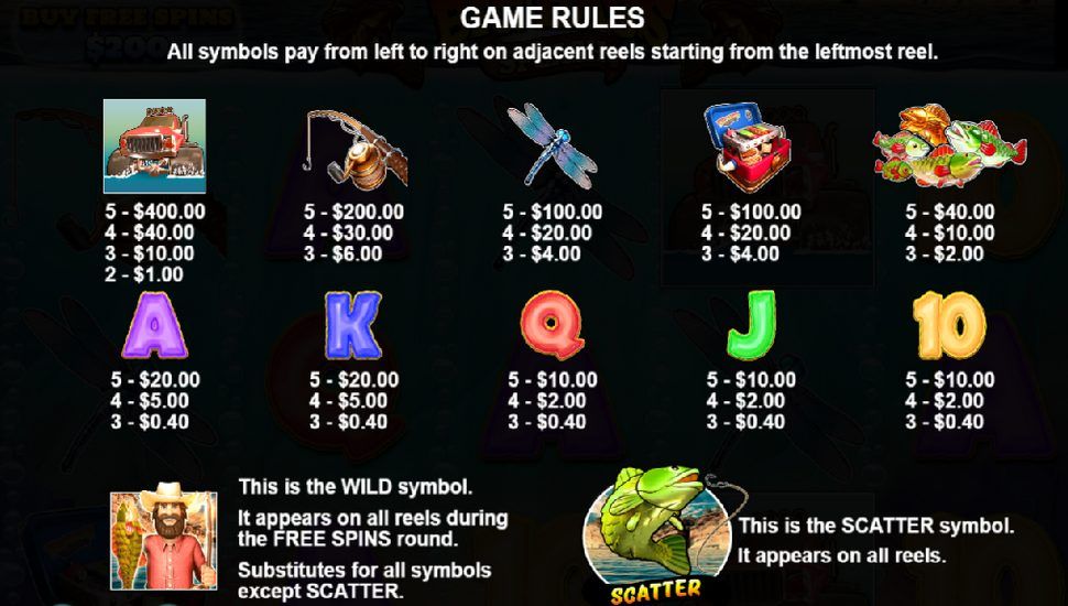 Big Bass Splash slots Simbolos