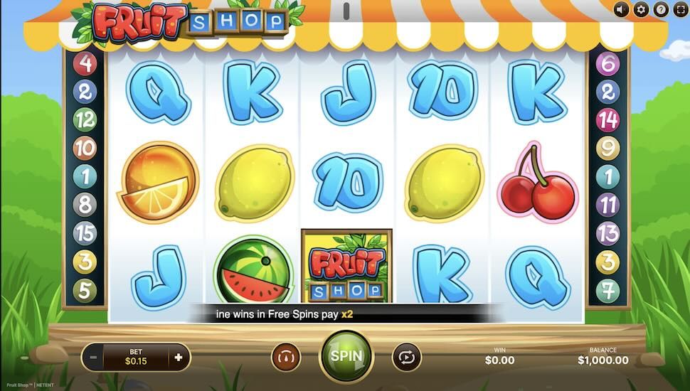 Fruit shop slot Jogabilidade