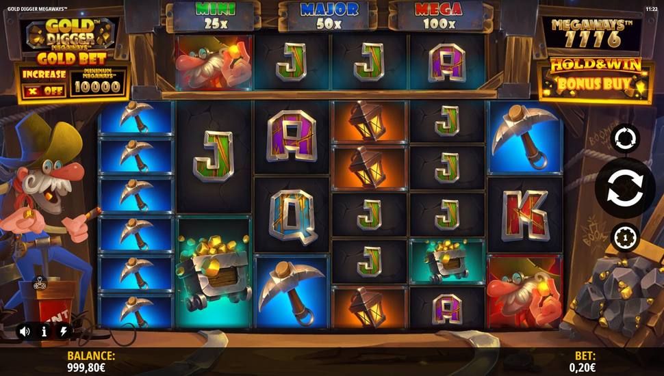 Gold Digger Megaways slot jogabilidade