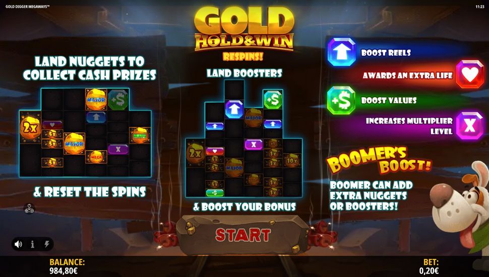 Gold Digger Megaways slot respins