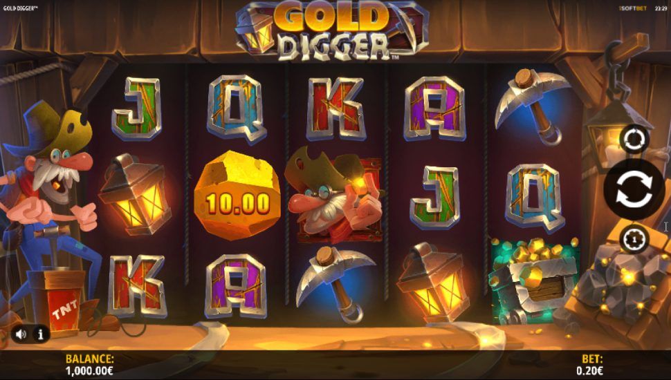 Gold Digger slot Jogabilidade