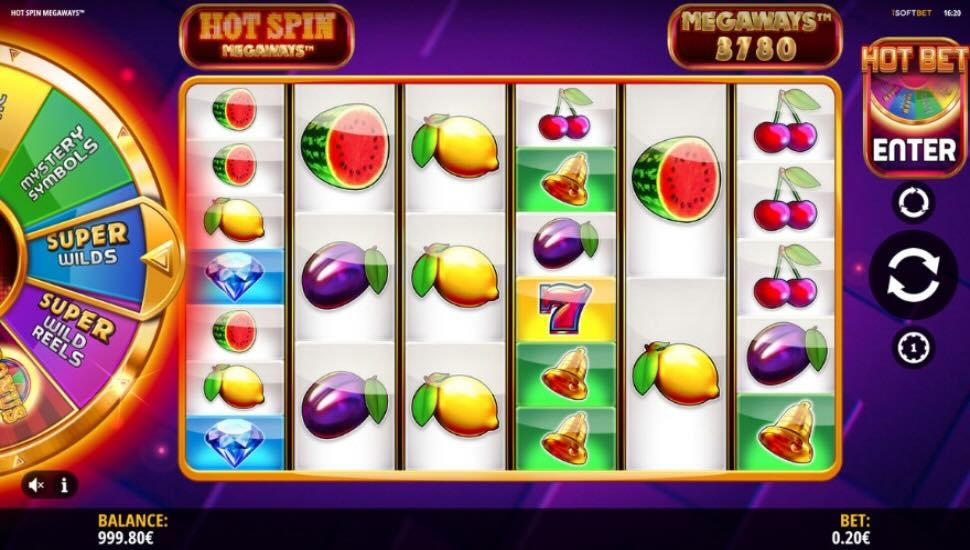 Hot Spin Megaways slot Jogabilidade
