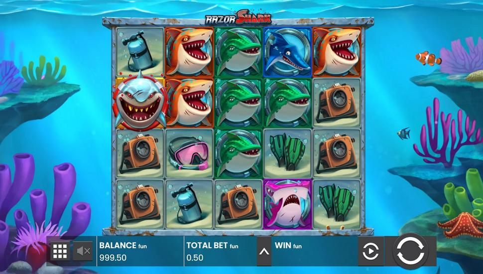 Razor Shark slot Jogabilidade