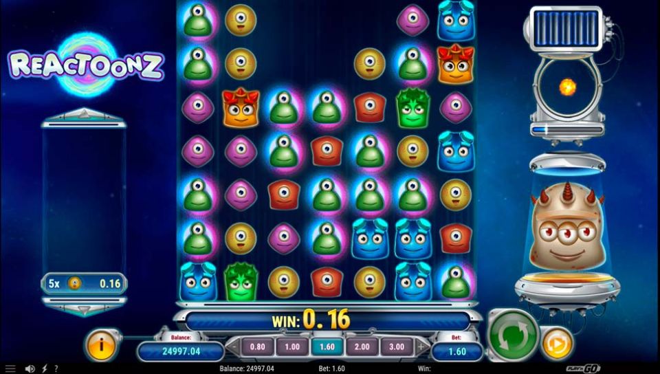 Reactoonz slot Cascata